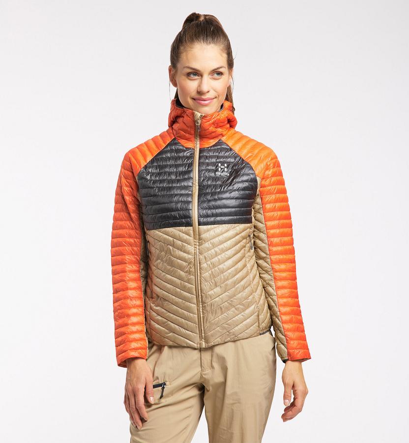 Haglöfs Womens L.I.M Mimic Down Jacket Khaki/Black New Zealand 10734KSQV